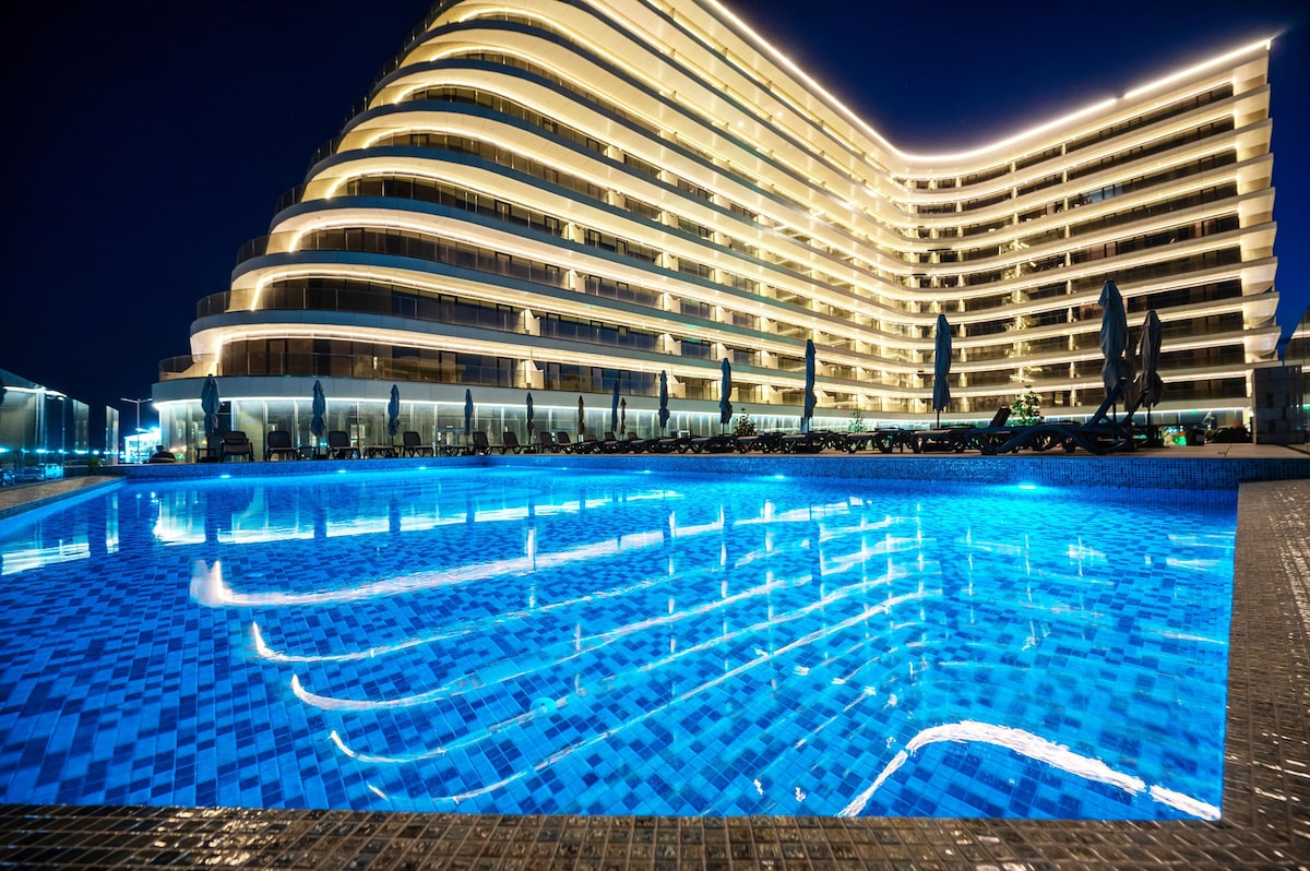AC-609-Acove Collection (79 SQM. 2BD Studio Sea View) — Στούντιο — κατάλυμα διακοπών με θέα στη θάλασσα στο Aqua Cullinan Resort & SPA, Mamaia Nord, Κωνστάντζα, Ρουμανία — φωτογραφία 3 του καταλύματος | Aqua Vista Rentals