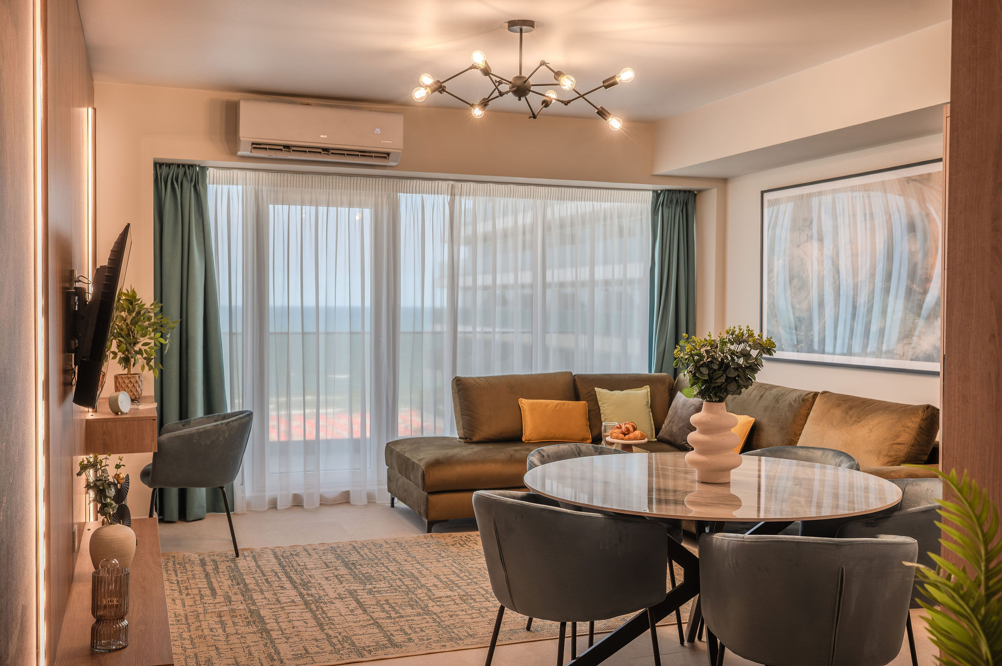 AC-828-Ghost Collection (145 SQM 2BD Sea View Premium) — Διαμέρισμα — κατάλυμα διακοπών με θέα στη θάλασσα στο Aqua Cullinan Resort & SPA, Mamaia Nord, Κωνστάντζα, Ρουμανία — φωτογραφία 7 του καταλύματος | Aqua Vista Rentals