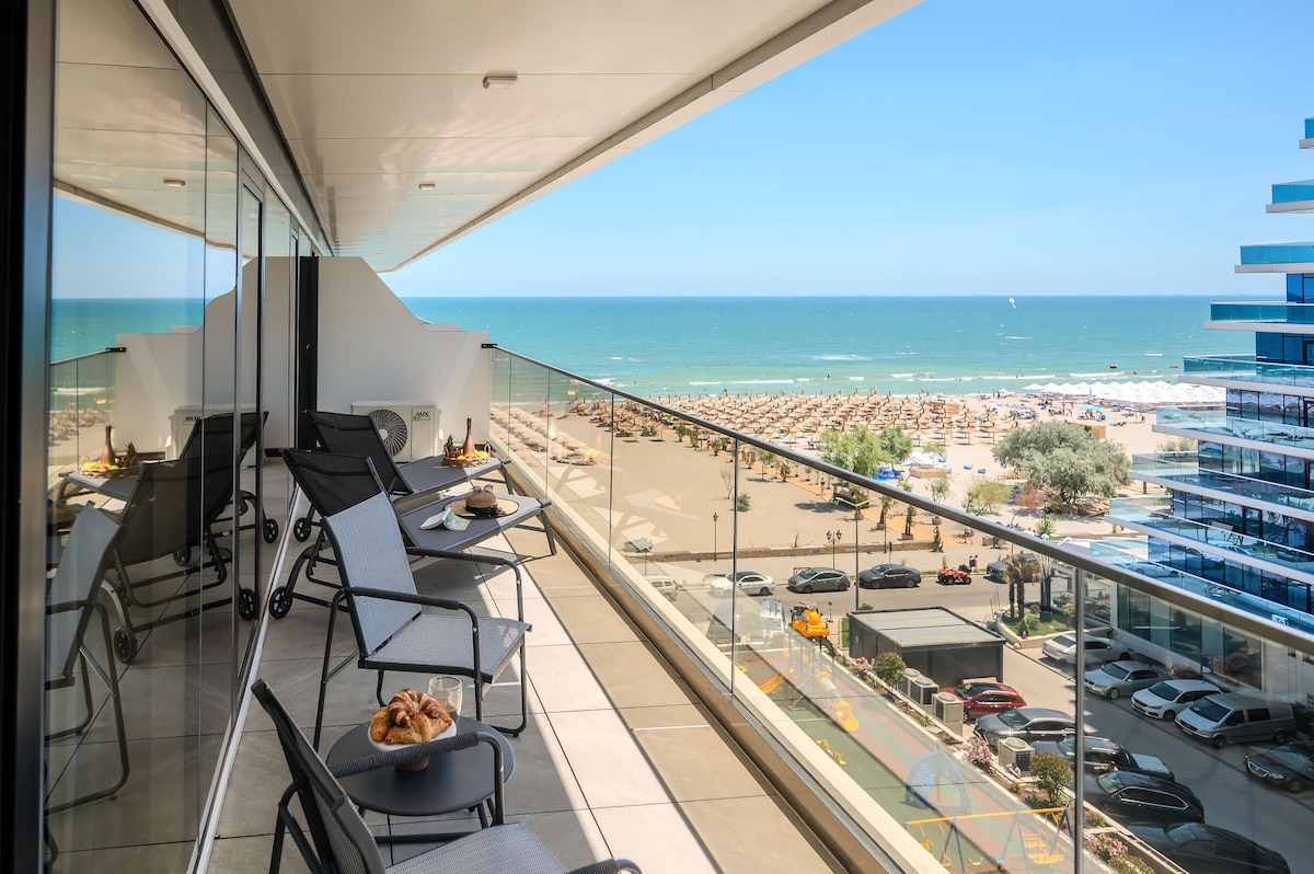 AC-820-Wraith Collection (102 SQM 2BD Family Sea View) — Διαμέρισμα — κατάλυμα διακοπών με θέα στη θάλασσα στο Aqua Cullinan Resort & SPA, Mamaia Nord, Κωνστάντζα, Ρουμανία — κύρια φωτογραφία του καταλύματος | Aqua Vista Rentals