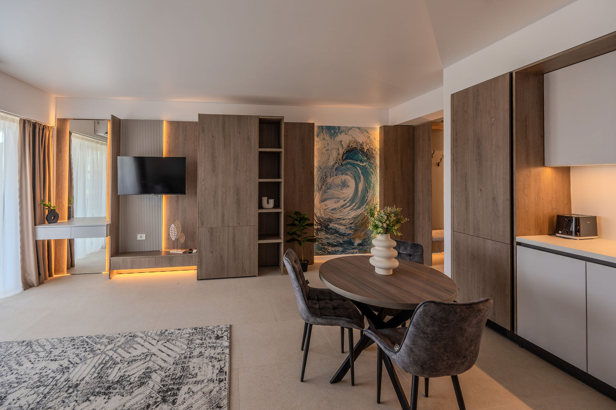 AC-414-Dawn Collection (90 SQM 1BD Front Sea View) — Διαμέρισμα — κατάλυμα διακοπών με θέα στη θάλασσα στο Aqua Cullinan Resort & SPA, Mamaia Nord, Κωνστάντζα, Ρουμανία — φωτογραφία 5 του καταλύματος | Aqua Vista Rentals
