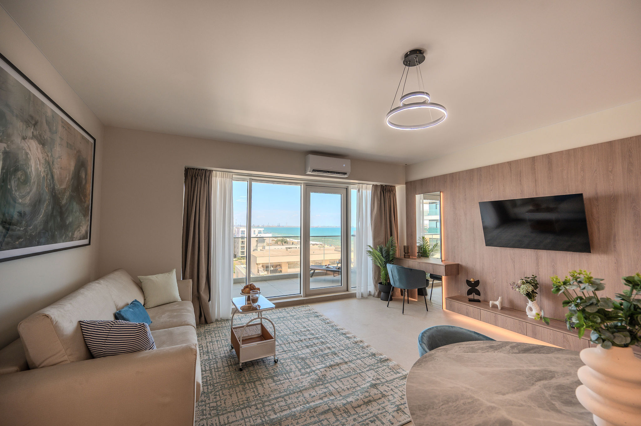 AC-914-Dawn Collection (90 SQM 1BD Front Sea View) — Διαμέρισμα — κατάλυμα διακοπών με θέα στη θάλασσα στο Aqua Cullinan Resort & SPA, Mamaia Nord, Κωνστάντζα, Ρουμανία — κύρια φωτογραφία του καταλύματος | Aqua Vista Rentals