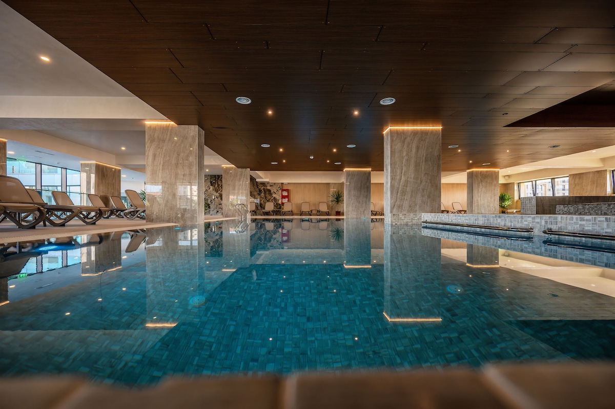 AC-322-Amphora (102 SQM 2BD Family Sea View) — Διαμέρισμα — κατάλυμα διακοπών με θέα στη θάλασσα στο Aqua Cullinan Resort & SPA, Mamaia Nord, Κωνστάντζα, Ρουμανία — φωτογραφία 3 του καταλύματος | Aqua Vista Rentals