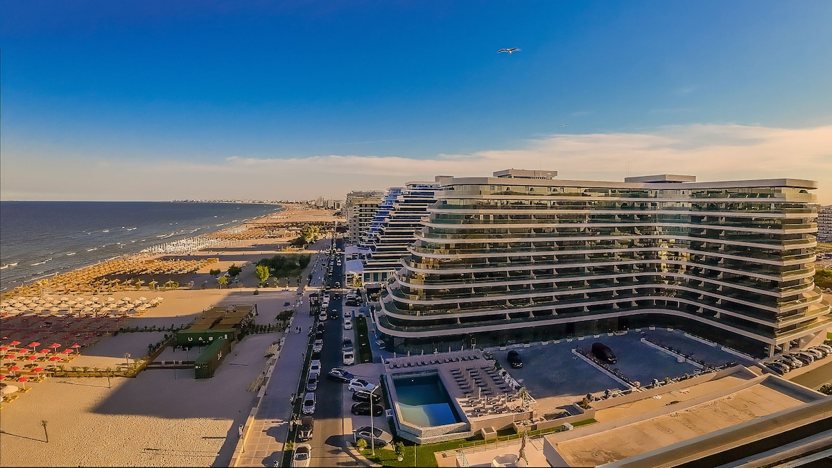 AC-804-Silver Shadow Collection (89 SQM 1BD City View) — Διαμέρισμα — κατάλυμα διακοπών με θέα στην πόλη στο Aqua Cullinan Resort & SPA, Mamaia Nord, Κωνστάντζα, Ρουμανία — κύρια φωτογραφία του καταλύματος | Aqua Vista Rentals