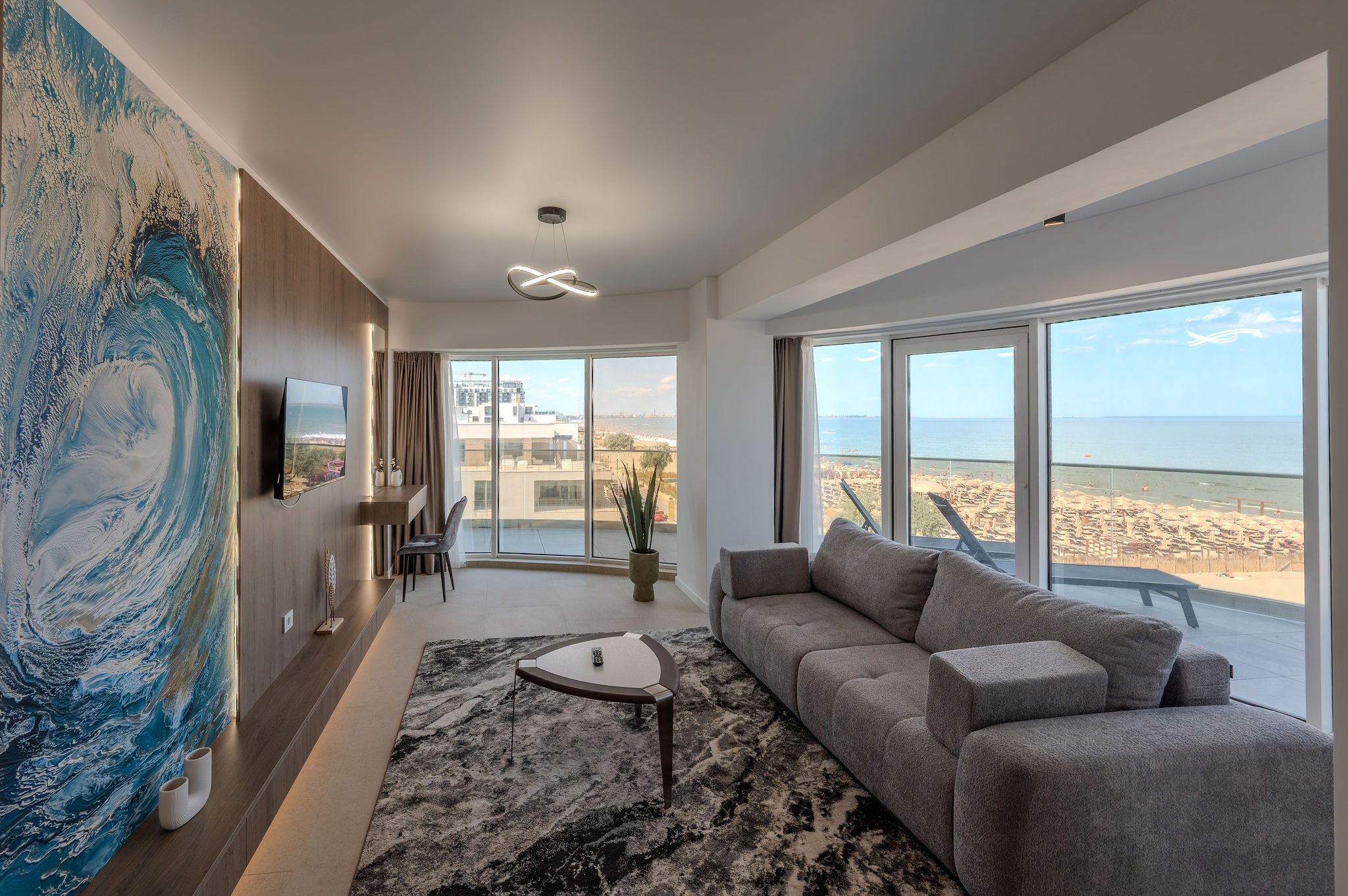AC-418-Phantom Collection (144 SQM 2BD Panoramic Front Sea View) — Διαμέρισμα — κατάλυμα διακοπών με θέα στη θάλασσα στο Aqua Cullinan Resort & SPA, Mamaia Nord, Κωνστάντζα, Ρουμανία — φωτογραφία 3 του καταλύματος | Aqua Vista Rentals