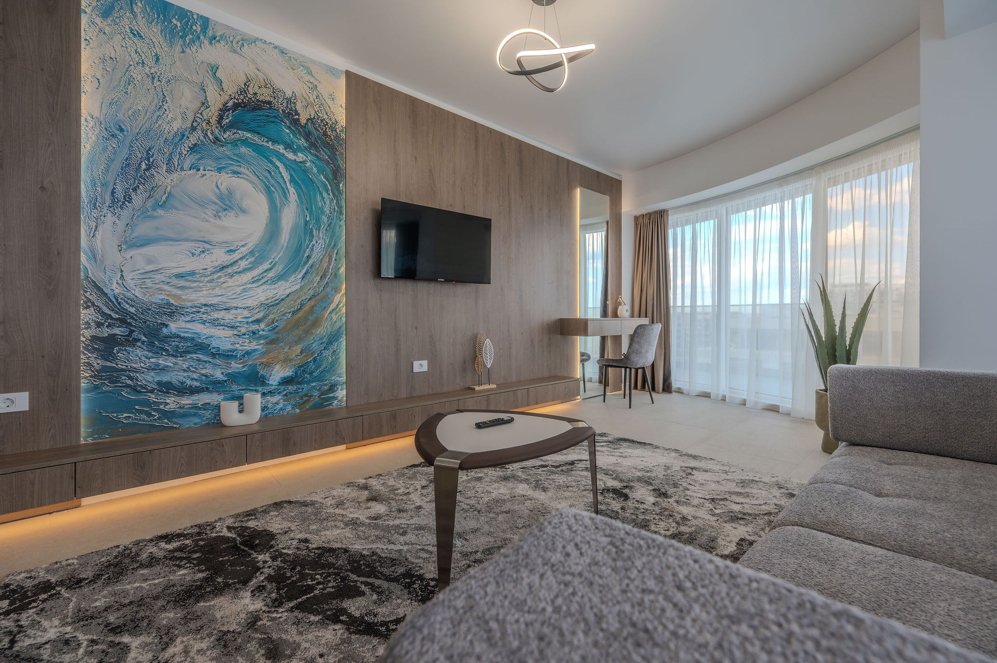AC-418-Phantom Collection (144 SQM 2BD Panoramic Front Sea View) — Διαμέρισμα — κατάλυμα διακοπών με θέα στη θάλασσα στο Aqua Cullinan Resort & SPA, Mamaia Nord, Κωνστάντζα, Ρουμανία — φωτογραφία 6 του καταλύματος | Aqua Vista Rentals