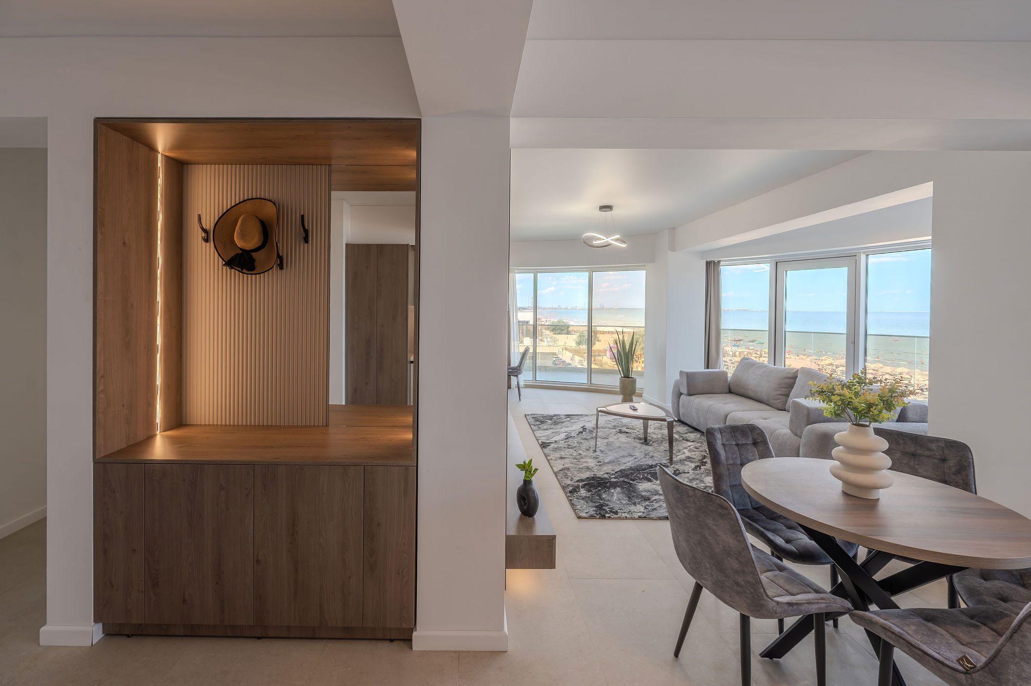 AC-419-Phantom Collection (144 SQM 2BD Panoramic Front Sea View) — Διαμέρισμα — κατάλυμα διακοπών με θέα στη θάλασσα στο Aqua Cullinan Resort & SPA, Mamaia Nord, Κωνστάντζα, Ρουμανία — φωτογραφία 4 του καταλύματος | Aqua Vista Rentals