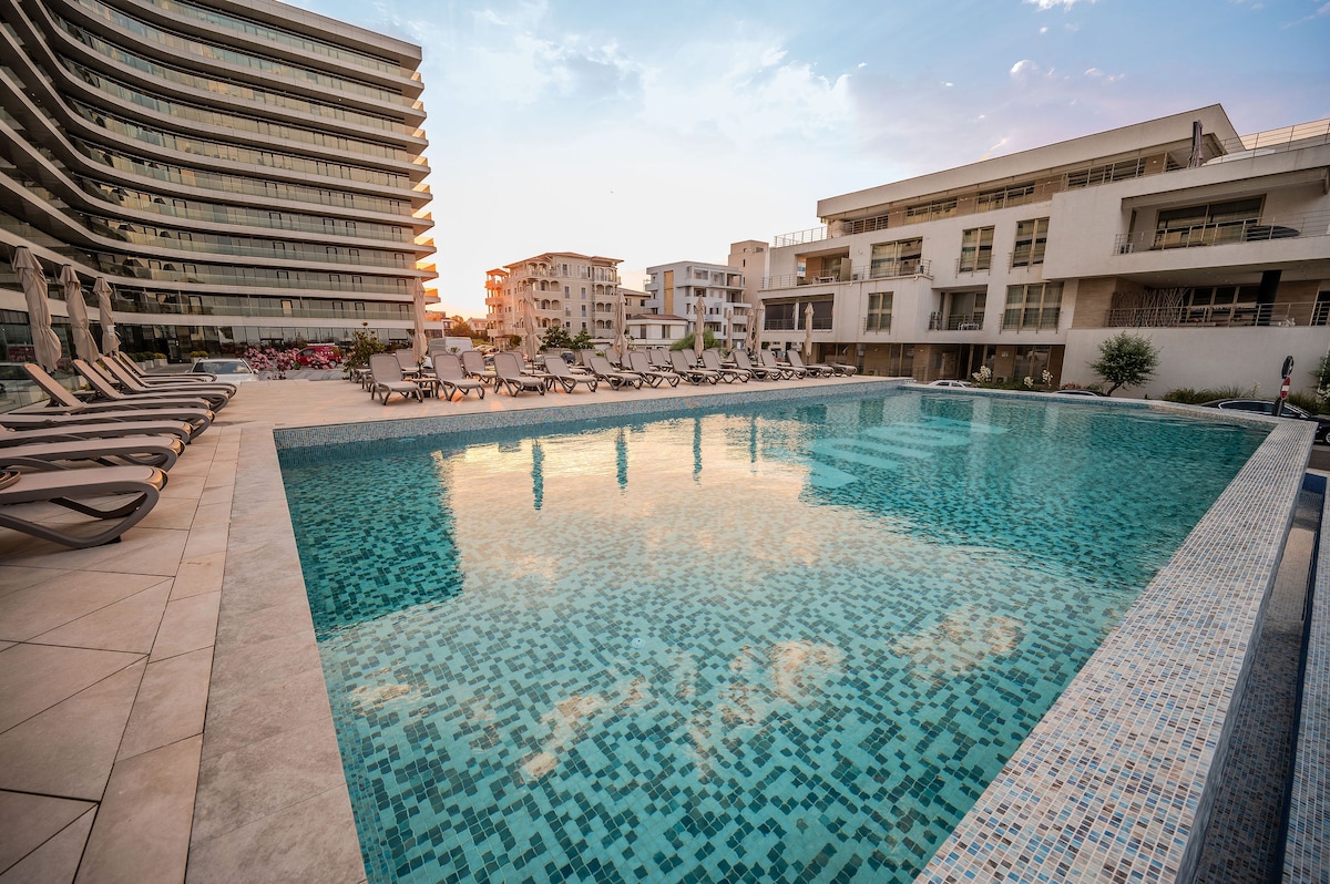 AC-225-Spectre Collection (60 SQM Studio Sea View) — Στούντιο — κατάλυμα διακοπών με θέα στη θάλασσα στο Aqua Cullinan Resort & SPA, Mamaia Nord, Κωνστάντζα, Ρουμανία — φωτογραφία 5 του καταλύματος | Aqua Vista Rentals