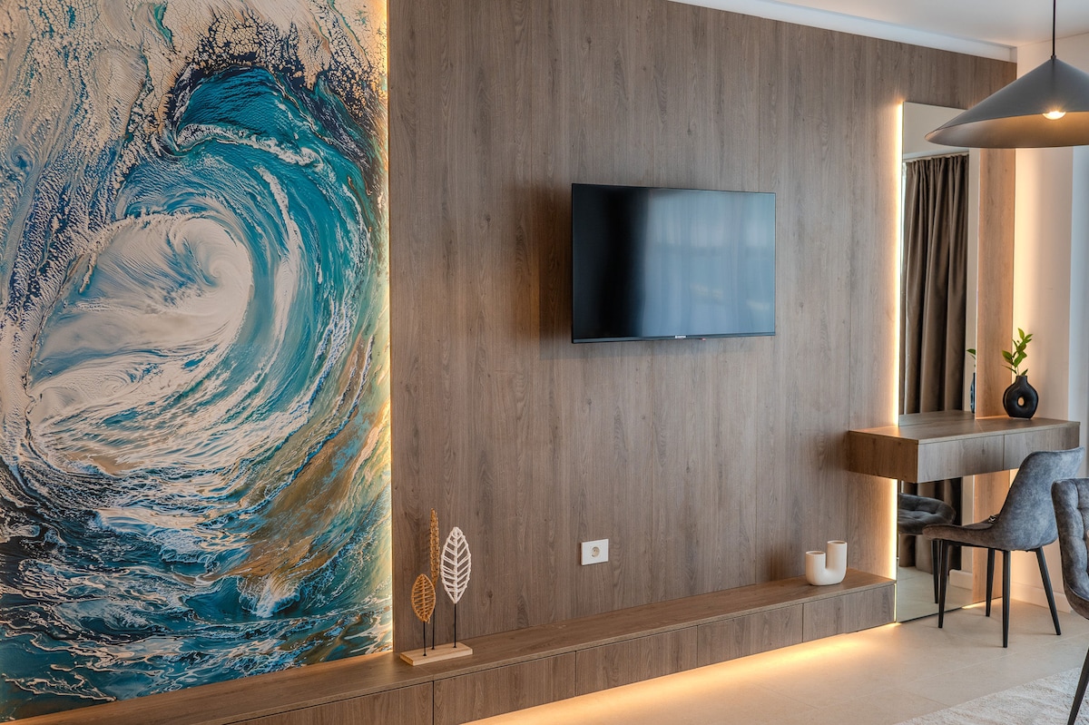 Ghost Collection (145 SQM 2BD Sea View Premium) — Διαμέρισμα — κατάλυμα διακοπών με θέα στη θάλασσα στο Aqua Cullinan Resort & SPA, Mamaia Nord, Κωνστάντζα, Ρουμανία — φωτογραφία 6 του καταλύματος | Aqua Vista Rentals
