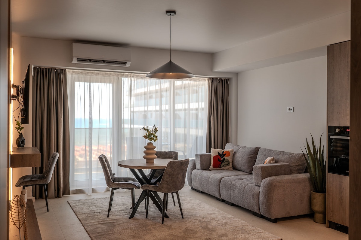 Ghost Collection (145 SQM 2BD Sea View Premium) — Διαμέρισμα — κατάλυμα διακοπών με θέα στη θάλασσα στο Aqua Cullinan Resort & SPA, Mamaia Nord, Κωνστάντζα, Ρουμανία — φωτογραφία 7 του καταλύματος | Aqua Vista Rentals