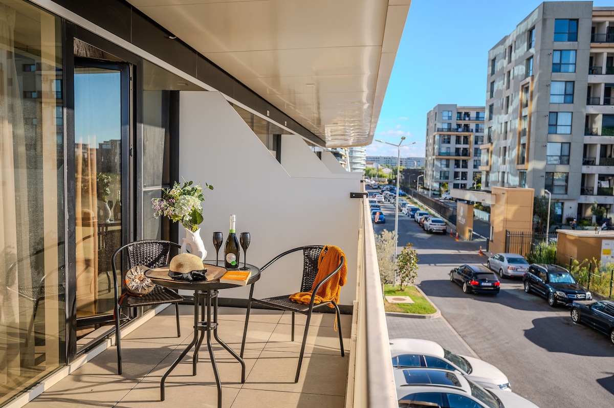 AC-134-Silver Shadow Collection (89 SQM 1BD City View) — Διαμέρισμα — κατάλυμα διακοπών με θέα στην πόλη στο Aqua Cullinan Resort & SPA, Mamaia Nord, Κωνστάντζα, Ρουμανία — φωτογραφία 4 του καταλύματος | Aqua Vista Rentals