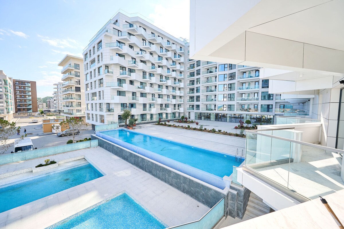 Vlezal Apartment Spa&Pool Beach Resort — Διαμέρισμα — κατάλυμα διακοπών με θέα στη θάλασσα στο Infinity Resort & SPA, Mamaia Nord, Κωνστάντζα, Ρουμανία — φωτογραφία 3 του καταλύματος | Aqua Vista Rentals