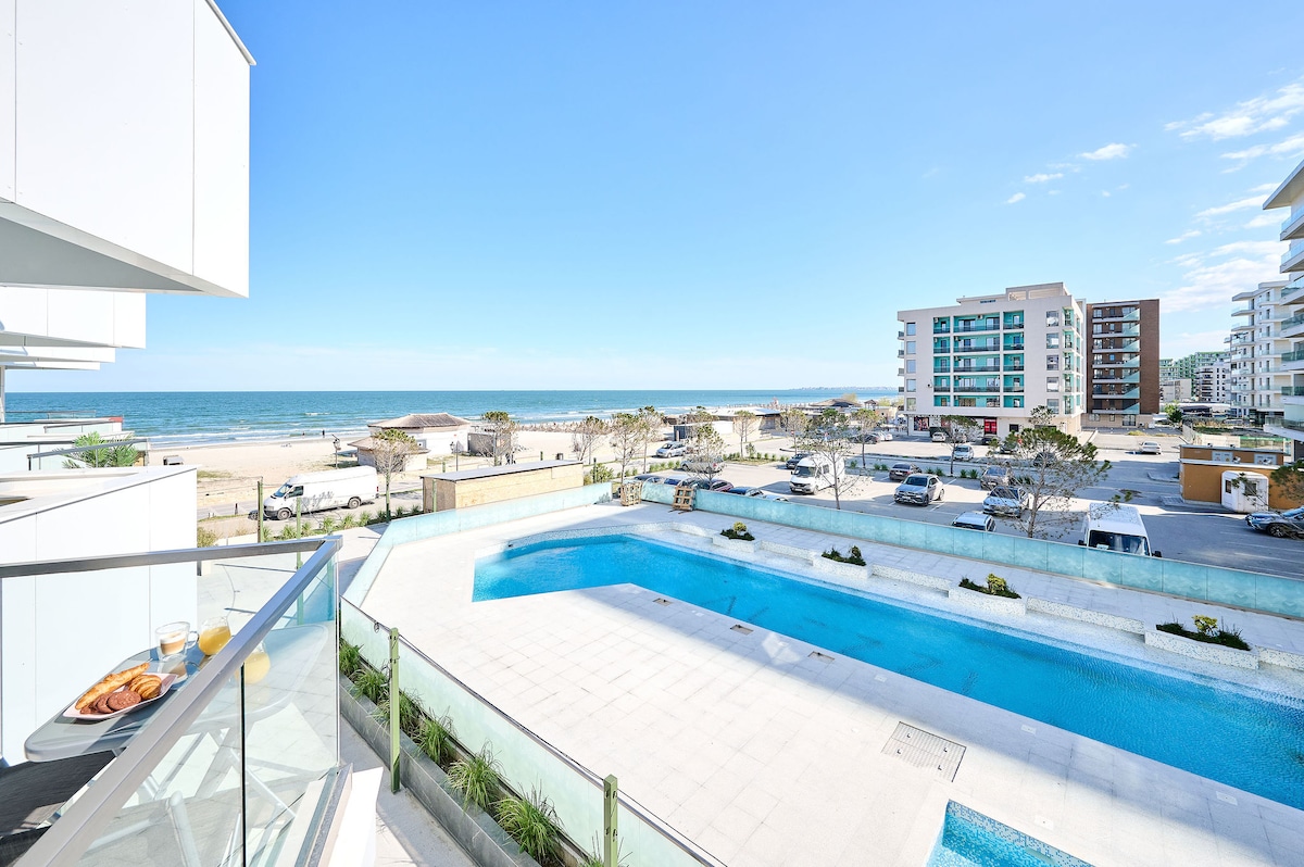 Vlezal Apartment Spa&Pool Beach Resort — Διαμέρισμα — κατάλυμα διακοπών με θέα στη θάλασσα στο Infinity Resort & SPA, Mamaia Nord, Κωνστάντζα, Ρουμανία — φωτογραφία 5 του καταλύματος | Aqua Vista Rentals