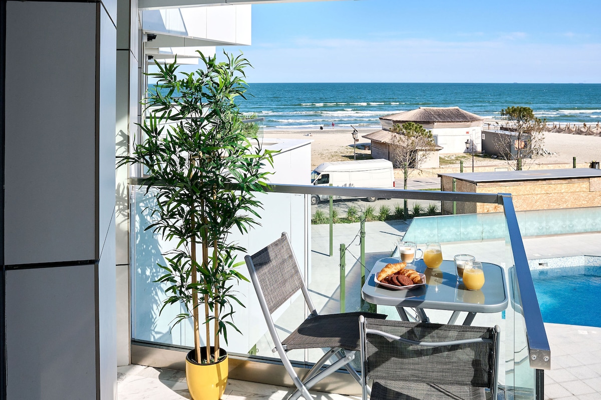 Vlezal Apartment Spa&Pool Beach Resort — Διαμέρισμα — κατάλυμα διακοπών με θέα στη θάλασσα στο Infinity Resort & SPA, Mamaia Nord, Κωνστάντζα, Ρουμανία — φωτογραφία 6 του καταλύματος | Aqua Vista Rentals