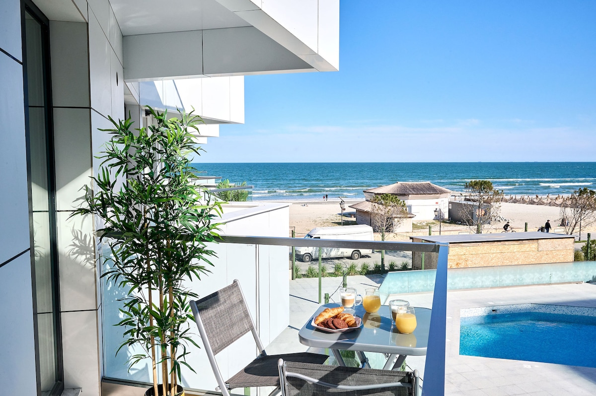 Vlezal Apartment Spa&Pool Beach Resort — Διαμέρισμα — κατάλυμα διακοπών με θέα στη θάλασσα στο Infinity Resort & SPA, Mamaia Nord, Κωνστάντζα, Ρουμανία — φωτογραφία 7 του καταλύματος | Aqua Vista Rentals