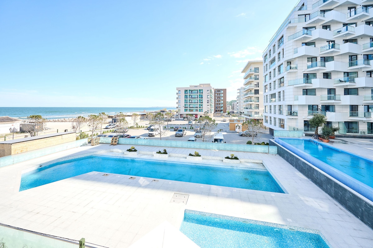 Vlezal Apartment Spa&Pool Beach Resort — Διαμέρισμα — κατάλυμα διακοπών με θέα στη θάλασσα στο Infinity Resort & SPA, Mamaia Nord, Κωνστάντζα, Ρουμανία — φωτογραφία 8 του καταλύματος | Aqua Vista Rentals