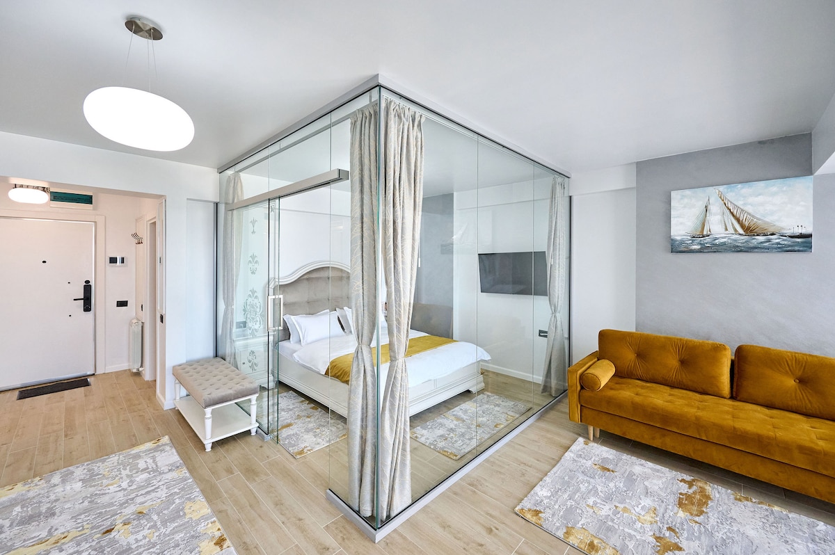 Magic Studio in Infinity Beach Resort Pool & Parking — Στούντιο — κατάλυμα διακοπών στο Infinity Resort & SPA, Mamaia Nord, Κωνστάντζα, Ρουμανία — φωτογραφία 3 του καταλύματος | Aqua Vista Rentals