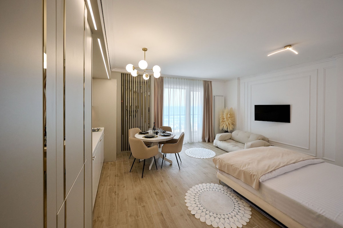 Seaview Luxury Studio in Infinity Beach Resort — Στούντιο — κατάλυμα διακοπών με θέα στη θάλασσα στο Infinity Resort & SPA, Mamaia Nord, Κωνστάντζα, Ρουμανία — φωτογραφία 7 του καταλύματος | Aqua Vista Rentals
