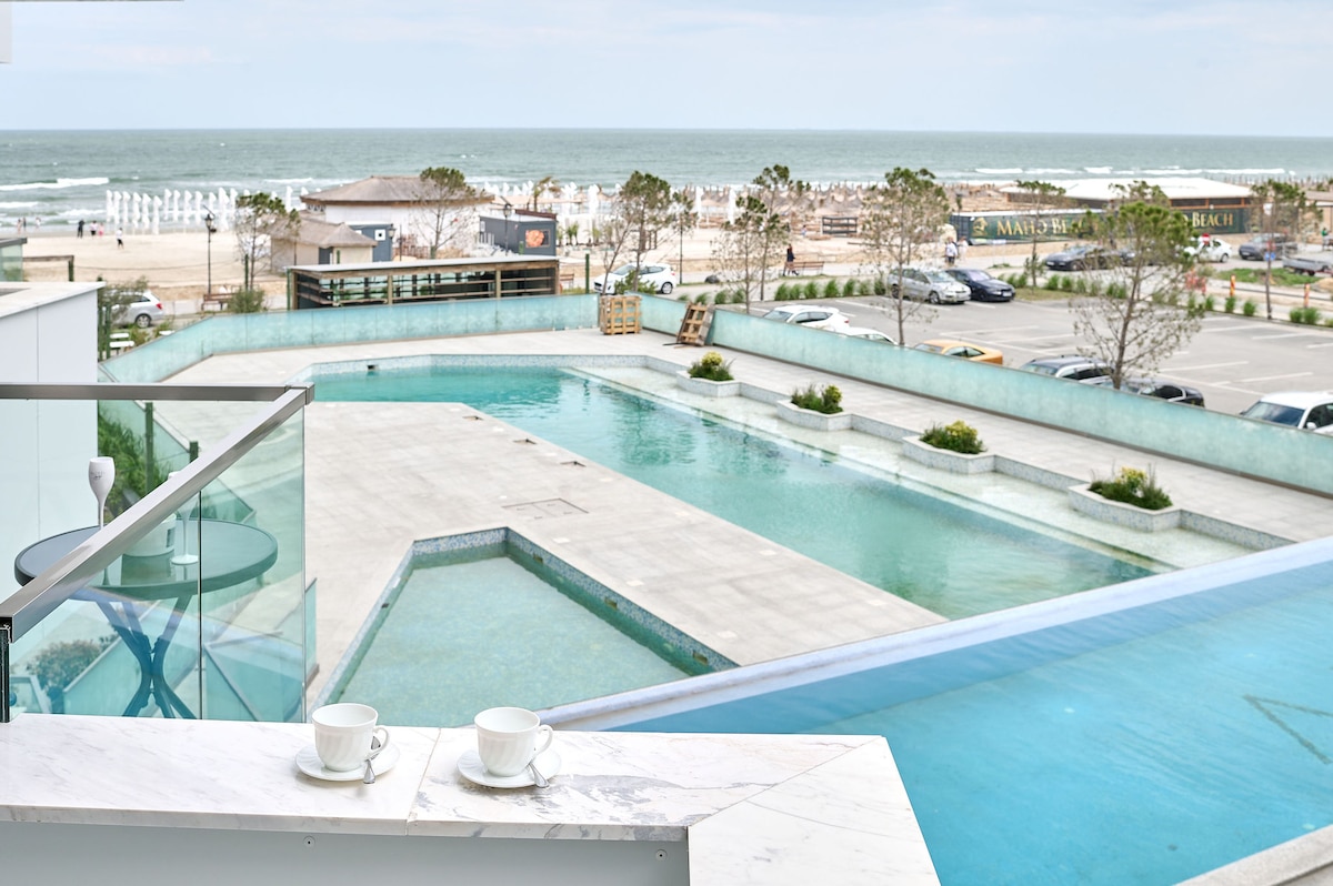 The Point Studio in Infinity Spa&Pools Resort - parking — Στούντιο — κατάλυμα διακοπών στο Infinity Resort & SPA, Mamaia Nord, Κωνστάντζα, Ρουμανία — φωτογραφία 6 του καταλύματος | Aqua Vista Rentals