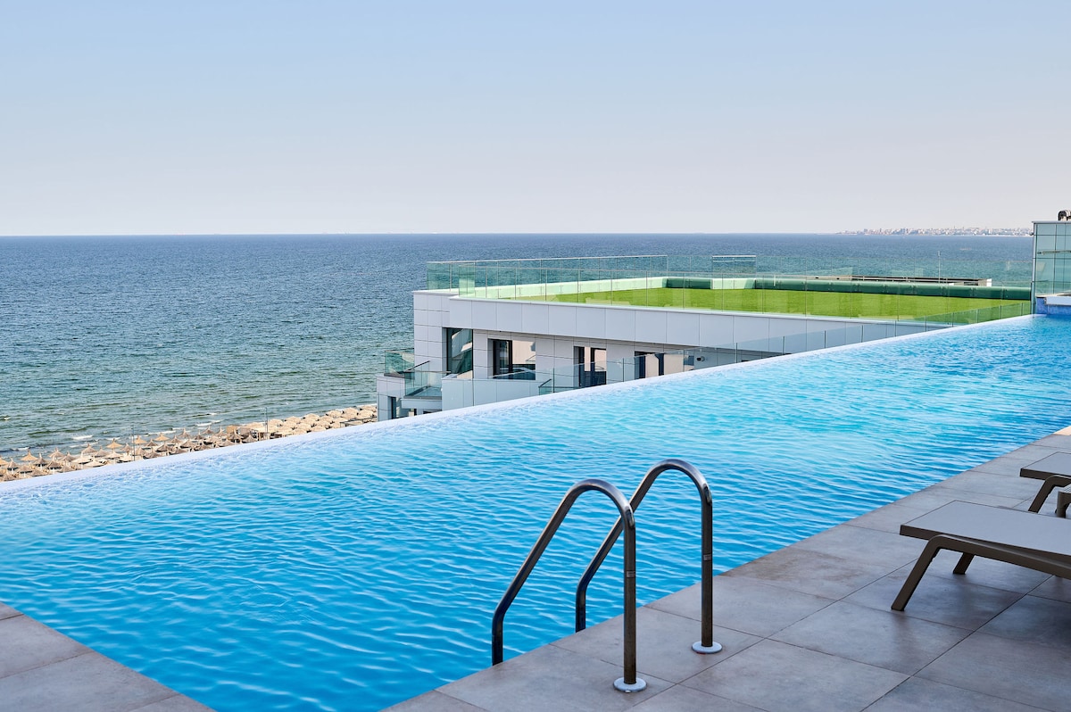 Studio M47 Infinity beach resort — Studio — închiriere de vacanță cu vedere la mare în Infinity Resort & SPA, Mamaia Nord, Constanța, România — fotografia 6 a proprietății | Aqua Vista Rentals